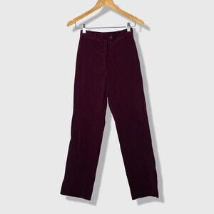 Legends Velvet Trousers Womens 5/6 Burgundy Dark Academia Vintage 90s Pants